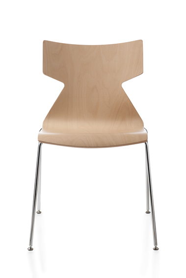 Chaise coque bois empilable