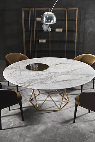 Table en marbre ronde