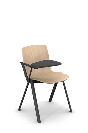 Chaise avec tablette en bois ODEI