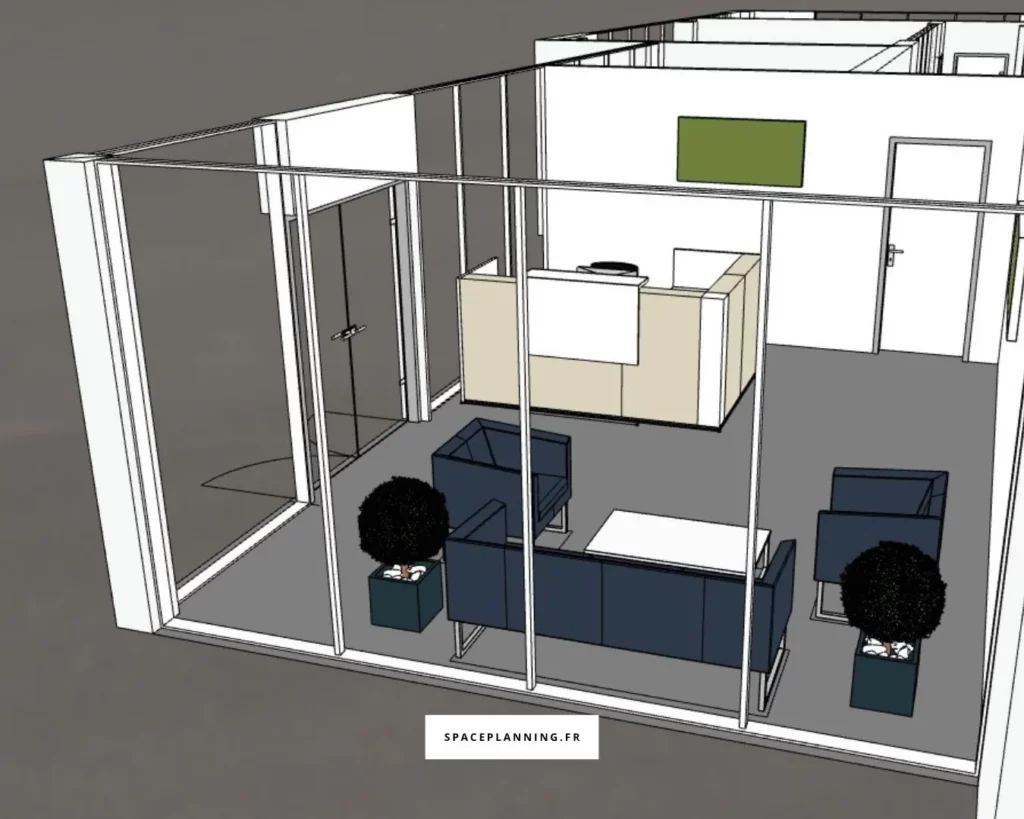Space Planning - Projet amenagement tertiaire 65 accueil