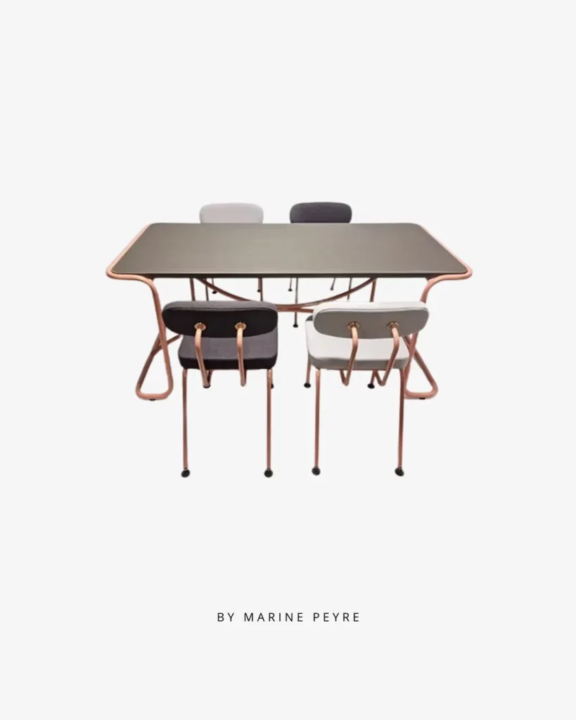 Table et chaise en métal Remake