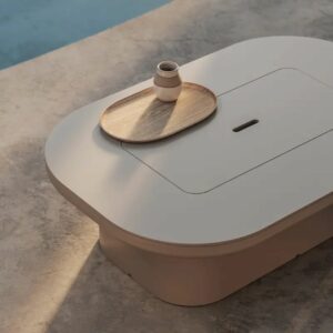 Table basse extérieur avec rangement Luna
