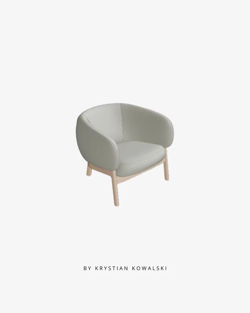 Fauteuil bas cuir Grand Grace