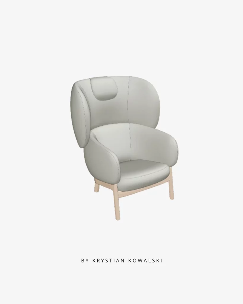 Fauteuil haut cuir Grand Grace