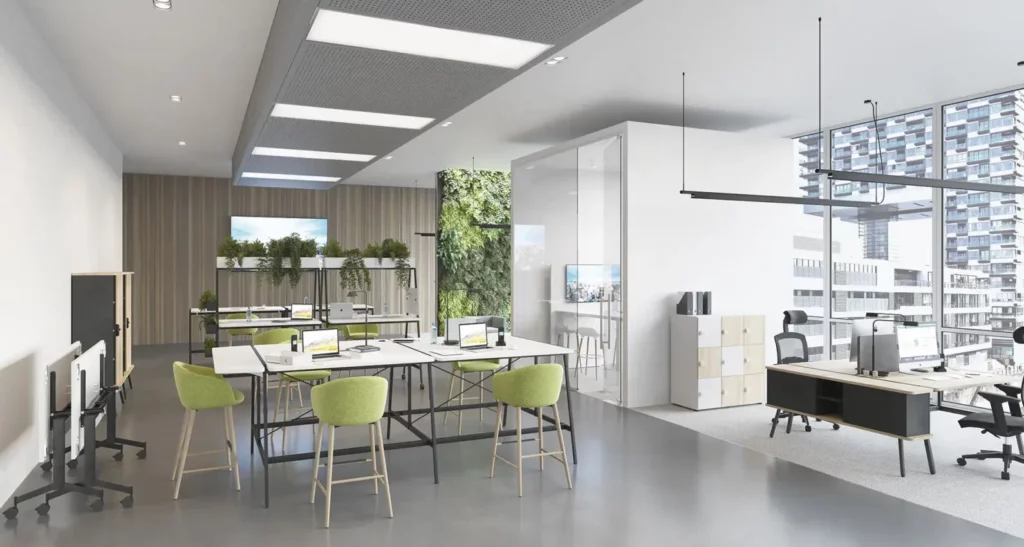 Aménagement d'un open space en flex office