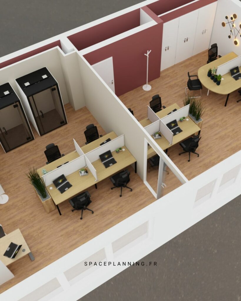 Aménagement de 2 open space