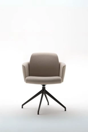 Fauteuil de direction en tissu beige MyBelle
