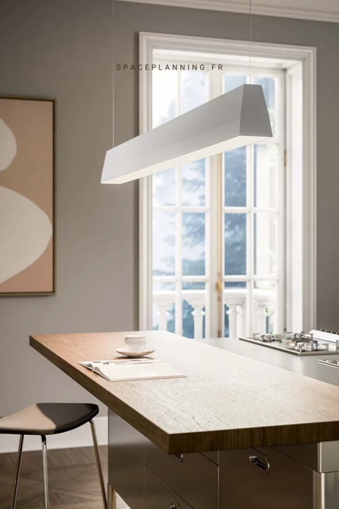 Grande suspension blanche - Blonde