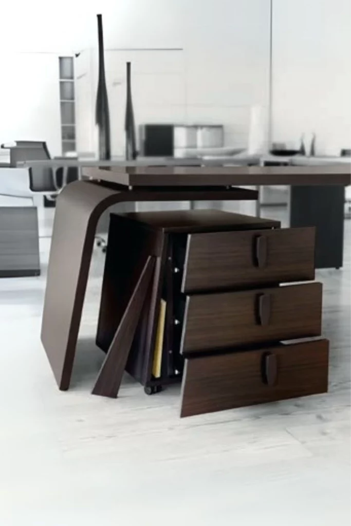 Caisson de bureau de direction en bois Larus