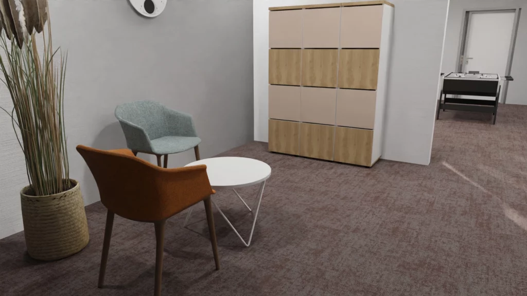 Lee Sormea accueil avec casiers